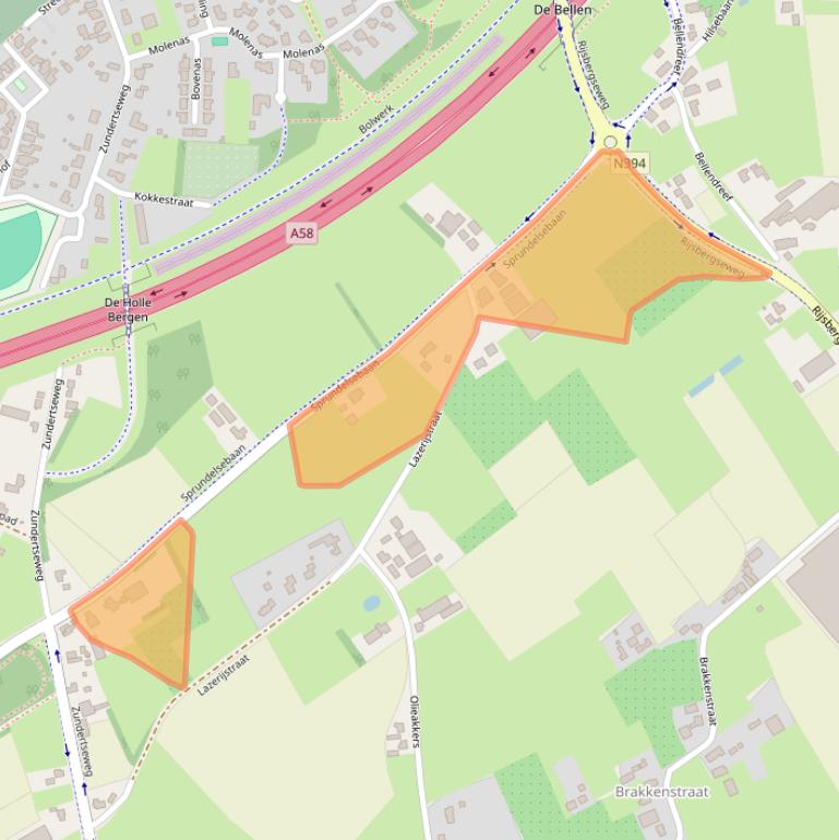 Kaart van postcodegebied 4873NC.