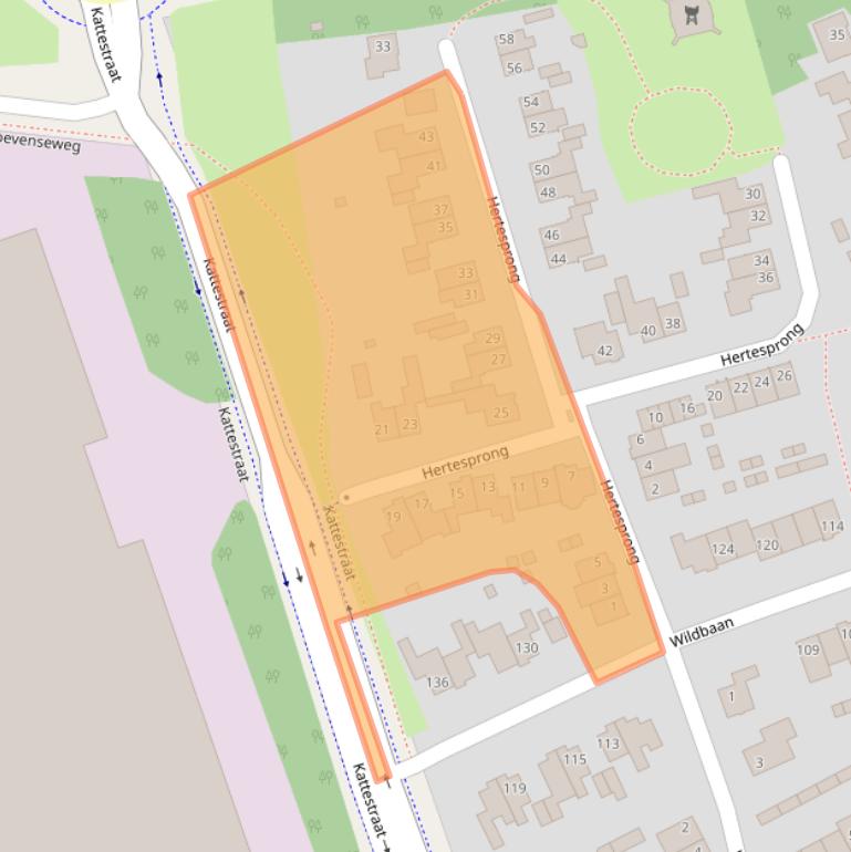 Kaart van postcodegebied 4874JA.