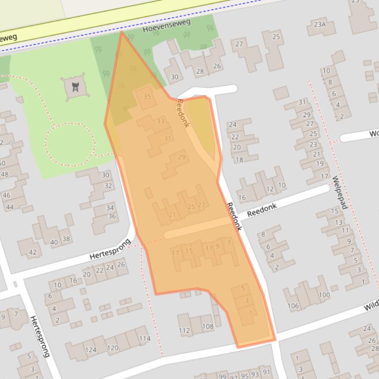 Kaart van postcodegebied 4874JE.