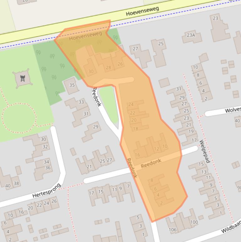 Kaart van postcodegebied 4874JG.