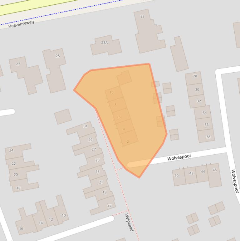 Kaart van postcodegebied 4874JJ.