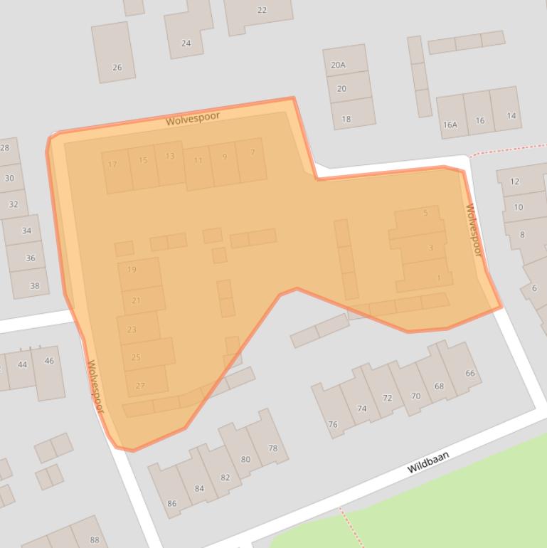 Kaart van postcodegebied 4874JK.
