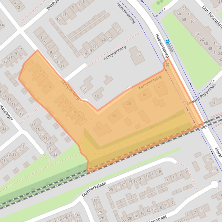 Kaart van postcodegebied 4874JZ.