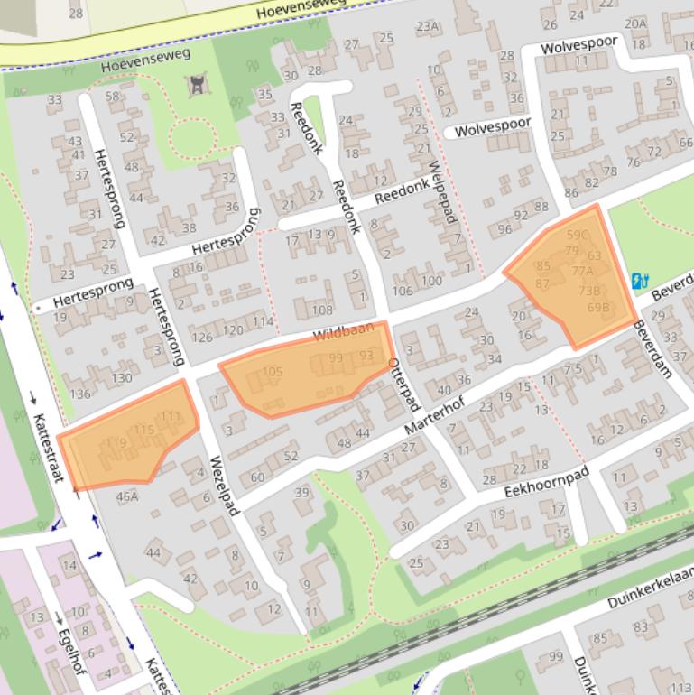 Kaart van postcodegebied 4874KC.