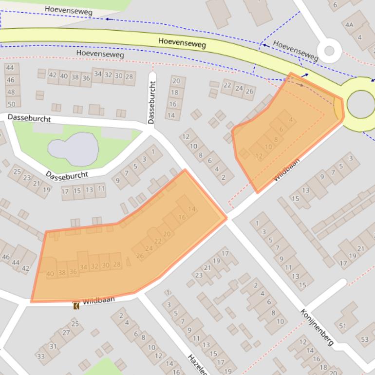 Kaart van postcodegebied 4874KD.