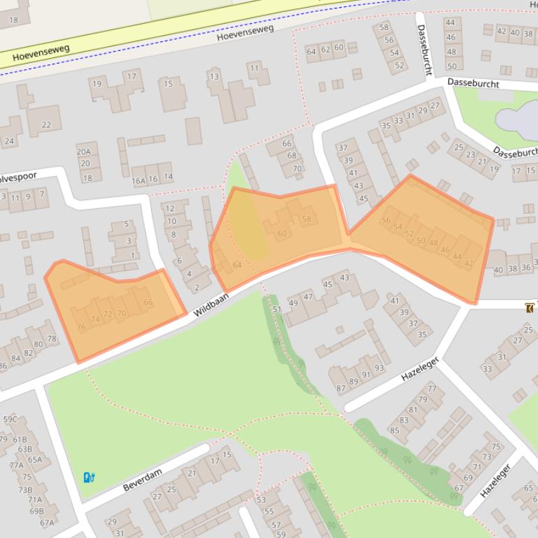Kaart van postcodegebied 4874KE.