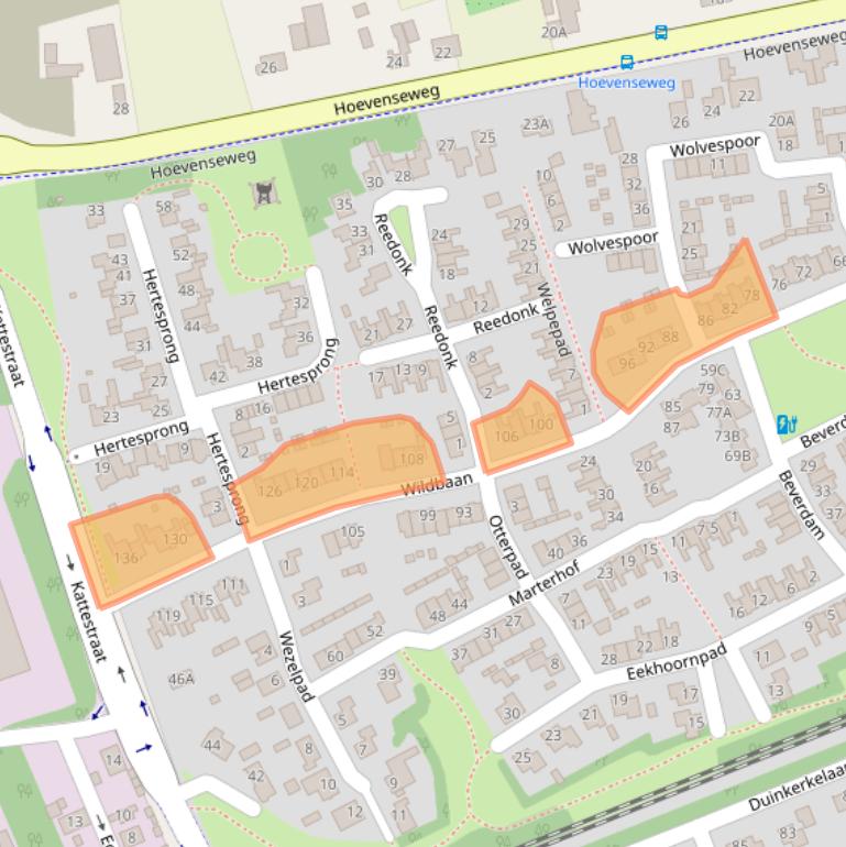 Kaart van postcodegebied 4874KG.