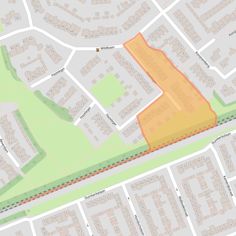 Kaart van postcodegebied 4874KX.
