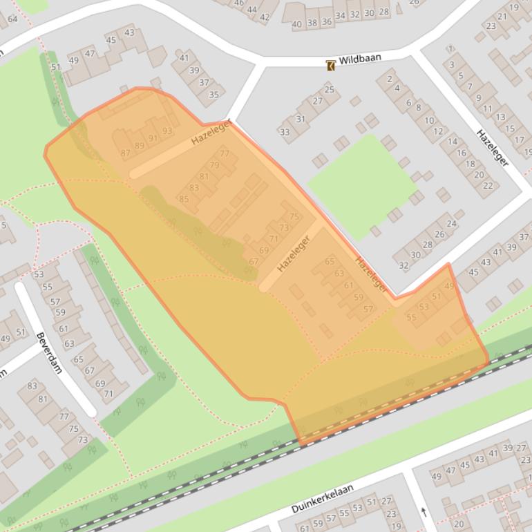 Kaart van postcodegebied 4874KZ.