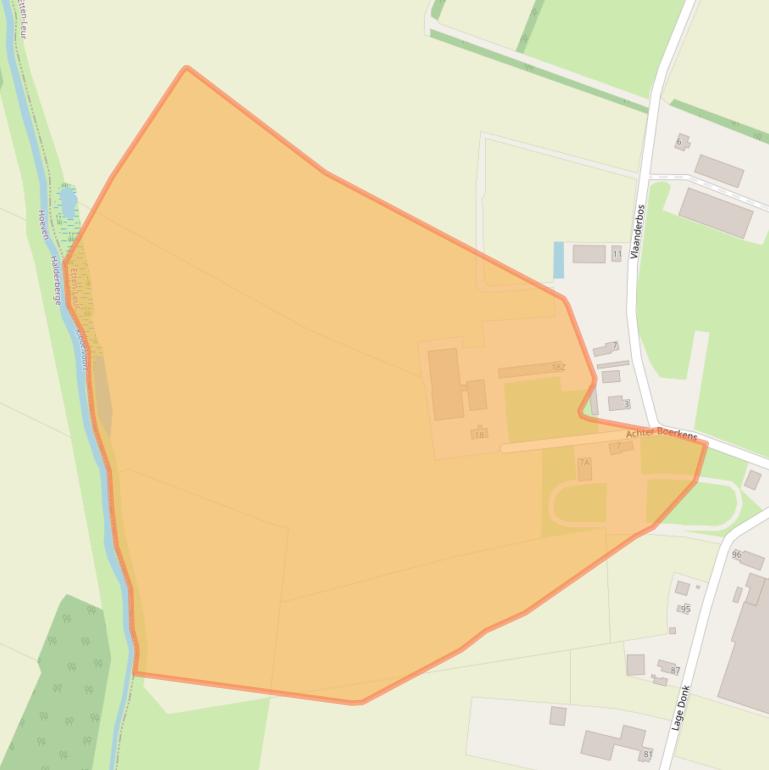 Kaart van postcodegebied 4874LR.