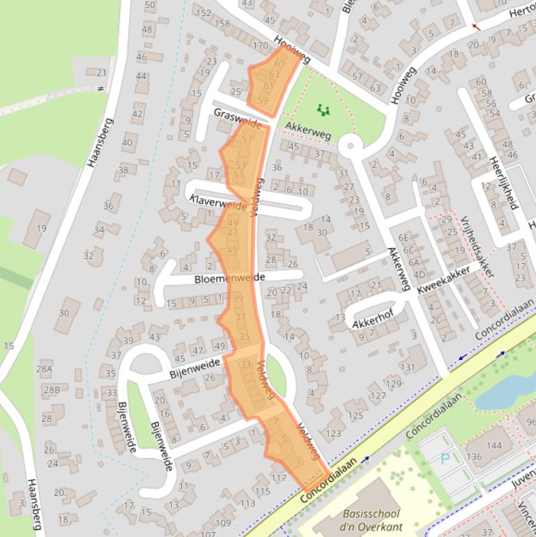 Kaart van postcodegebied 4874ML.