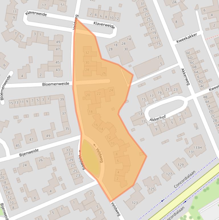 Kaart van postcodegebied 4874MN.