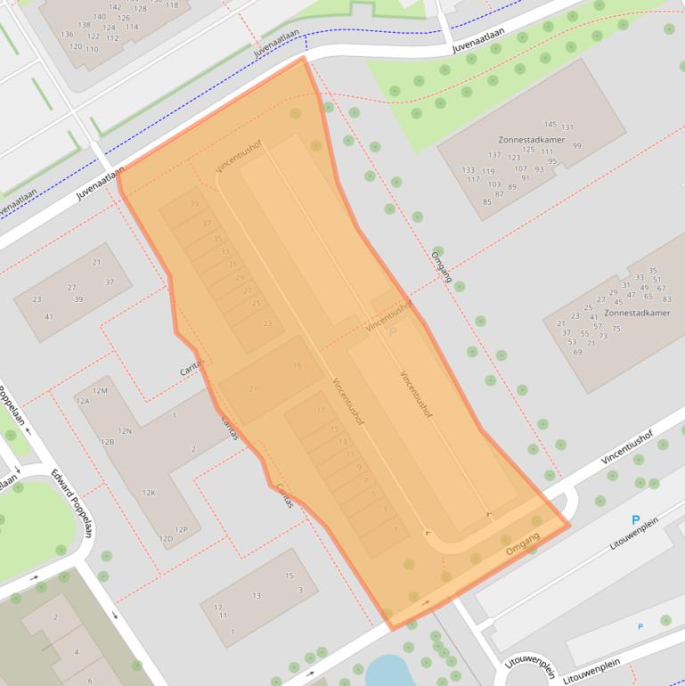 Kaart van postcodegebied 4874MW.