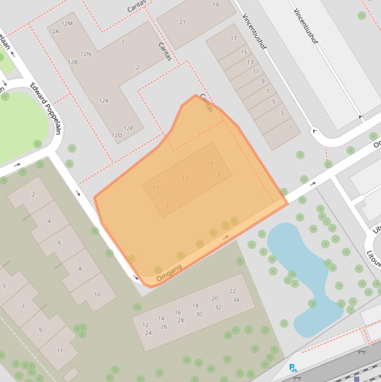 Kaart van postcodegebied 4874MZ.