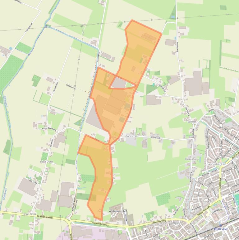 Kaart van postcodegebied 4874ND.