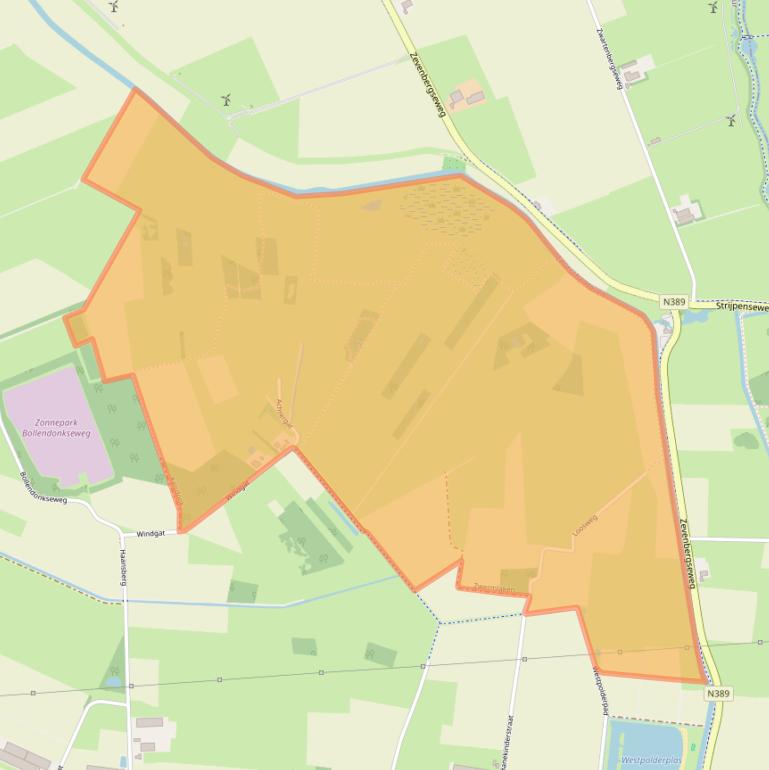 Kaart van postcodegebied 4874NP.