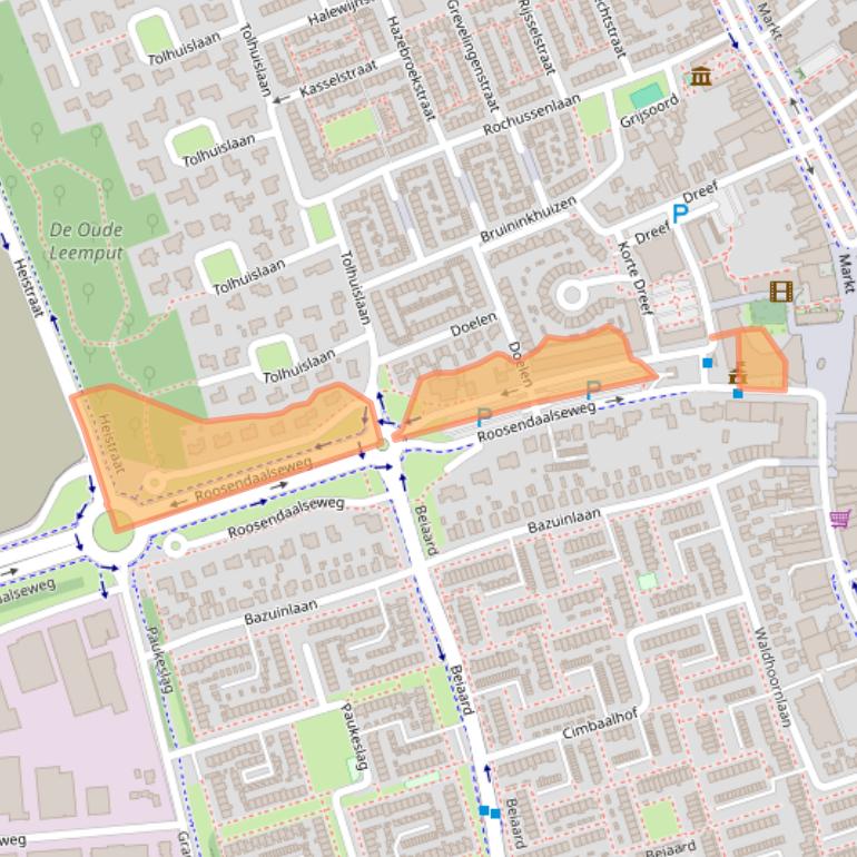 Kaart van postcodegebied 4875AA.