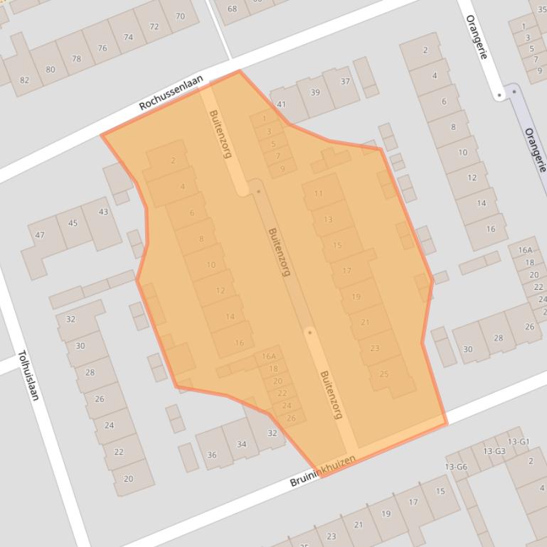 Kaart van postcodegebied 4875AN.