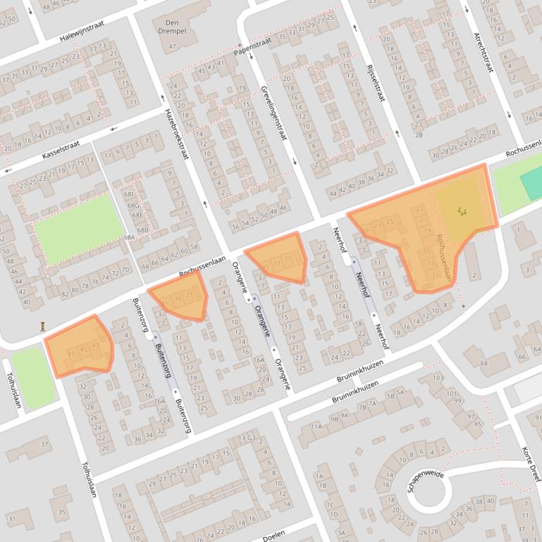 Kaart van postcodegebied 4875AT.