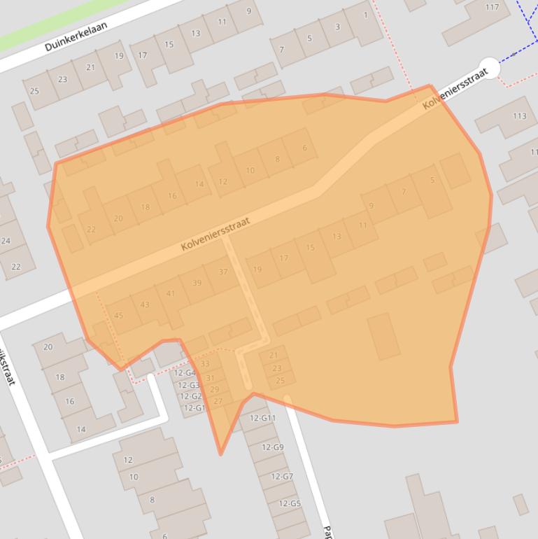 Kaart van postcodegebied 4875CL.