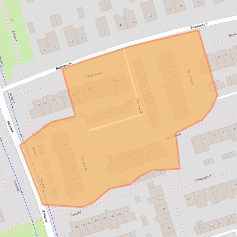 Kaart van postcodegebied 4876AD.