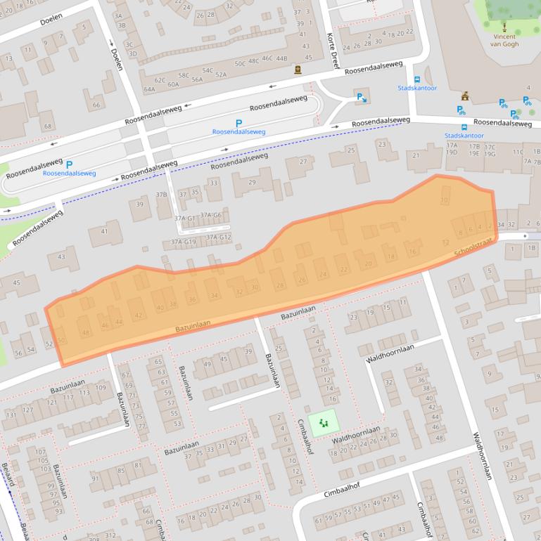 Kaart van postcodegebied 4876AE.