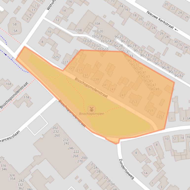 Kaart van postcodegebied 4876AM.