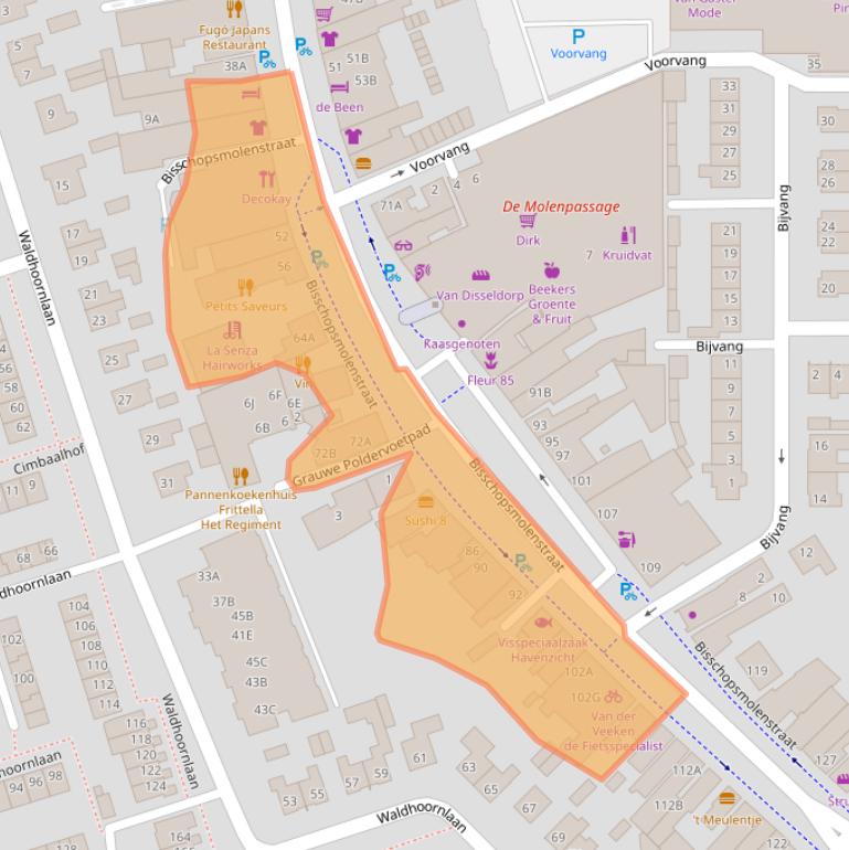 Kaart van postcodegebied 4876AP.