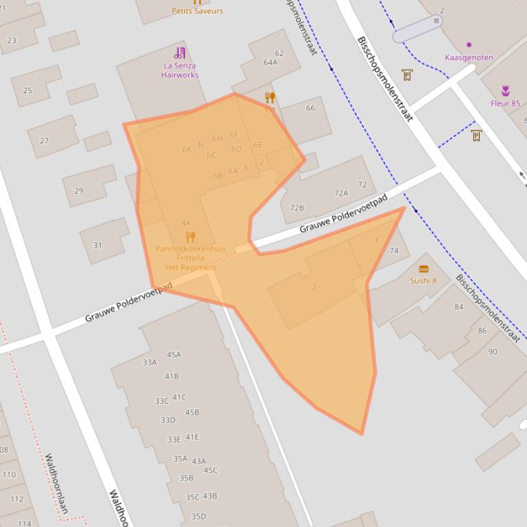 Kaart van postcodegebied 4876AW.