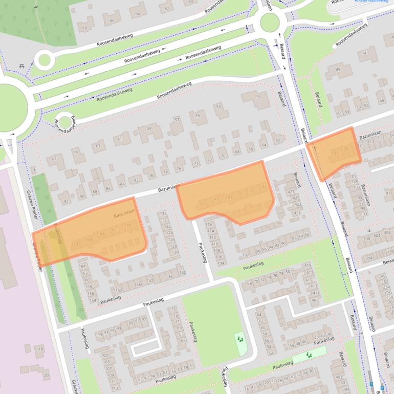 Kaart van postcodegebied 4876AX.