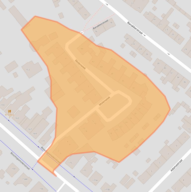 Kaart van postcodegebied 4876AZ.