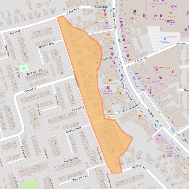 Kaart van postcodegebied 4876BA.