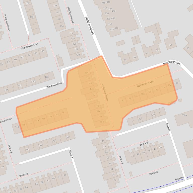 Kaart van postcodegebied 4876BG.