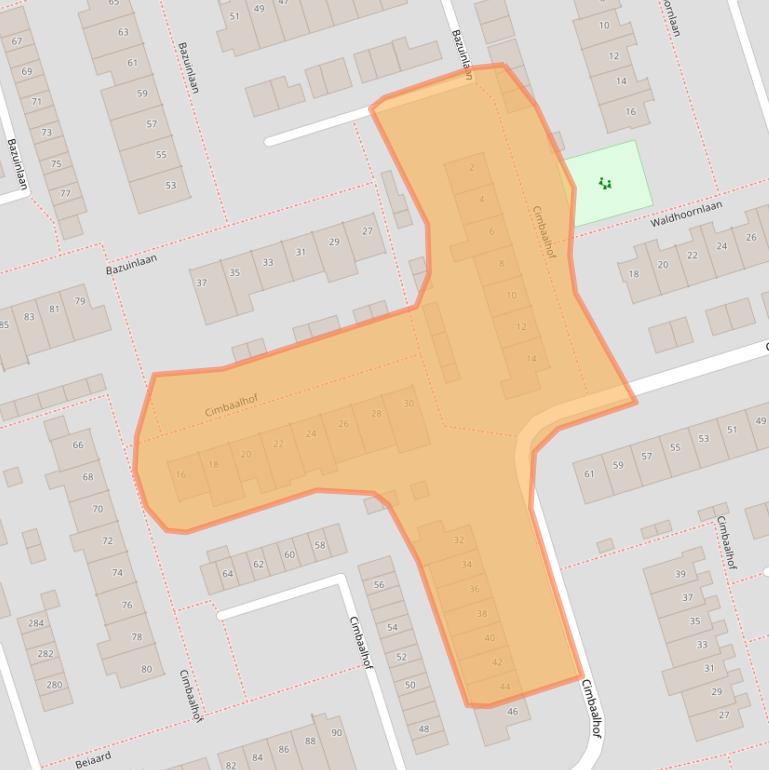 Kaart van postcodegebied 4876BP.