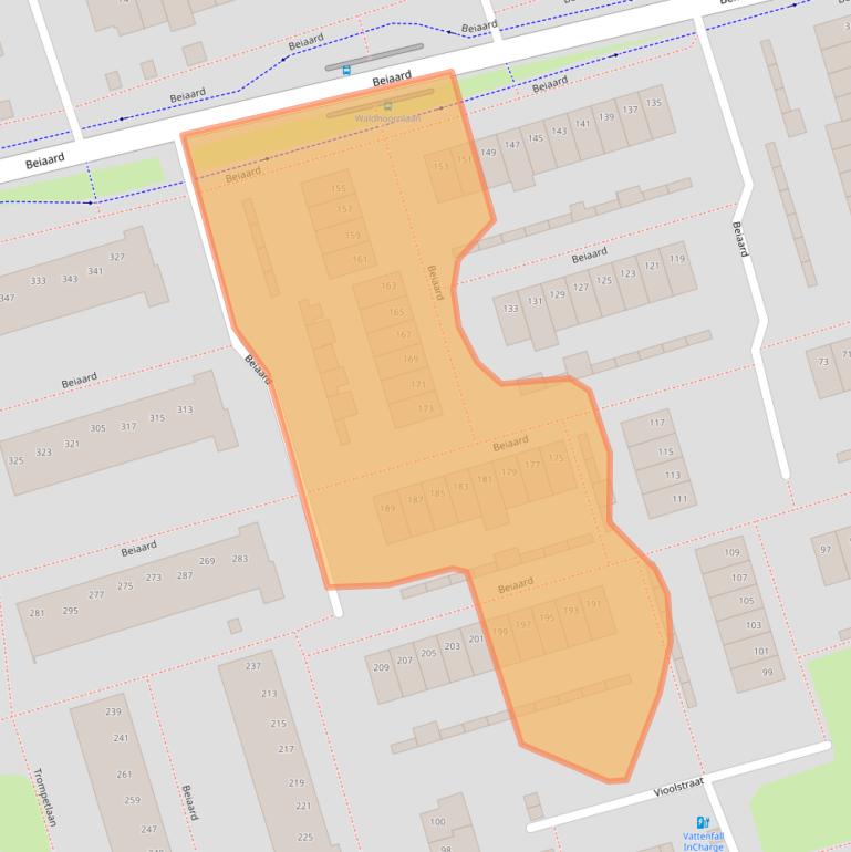 Kaart van postcodegebied 4876CD.