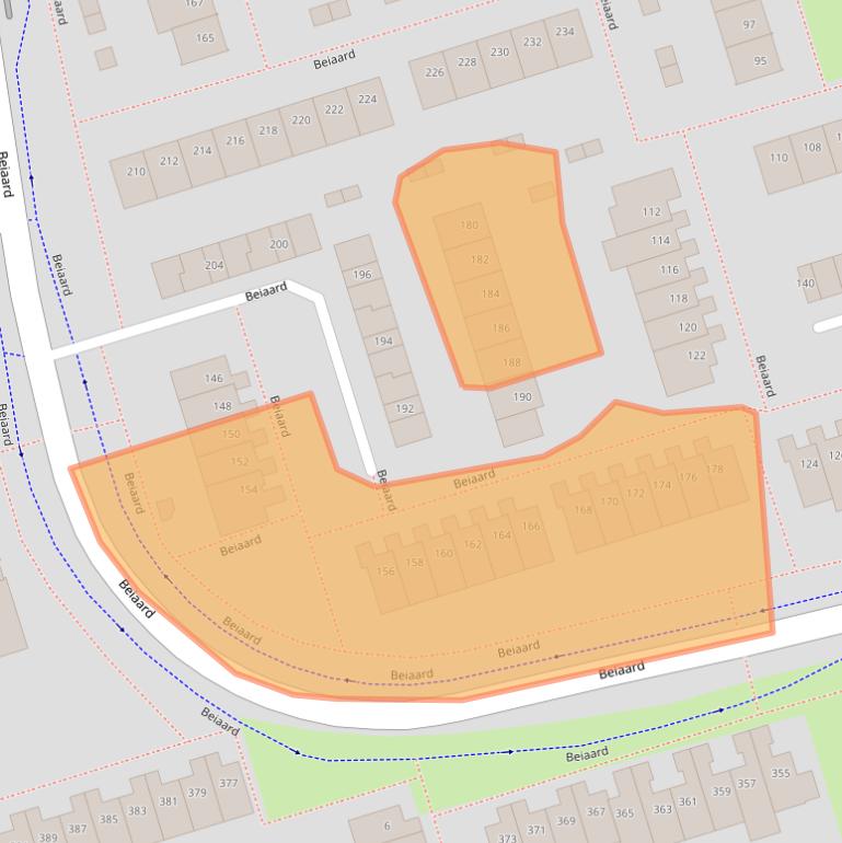 Kaart van postcodegebied 4876CP.