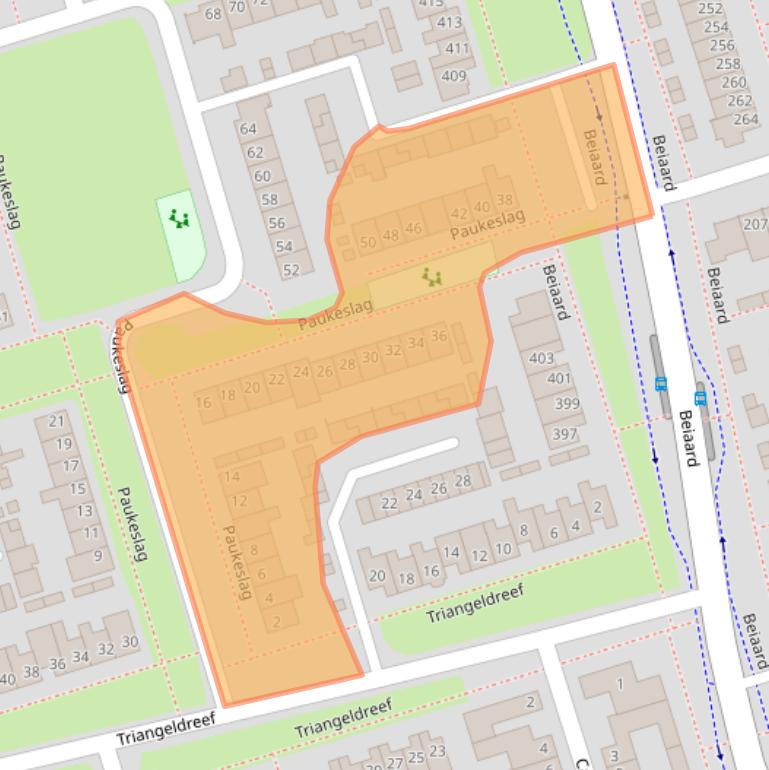 Kaart van postcodegebied 4876EC.