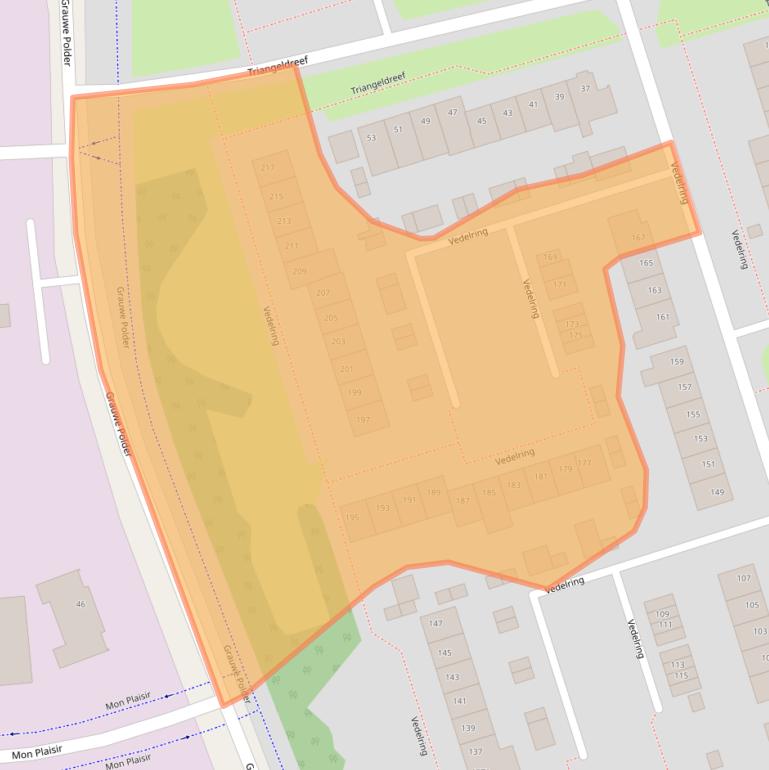 Kaart van postcodegebied 4876EM.