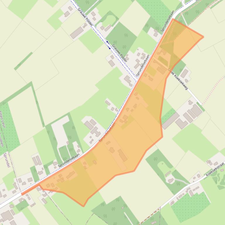 Kaart van postcodegebied 4876ND.