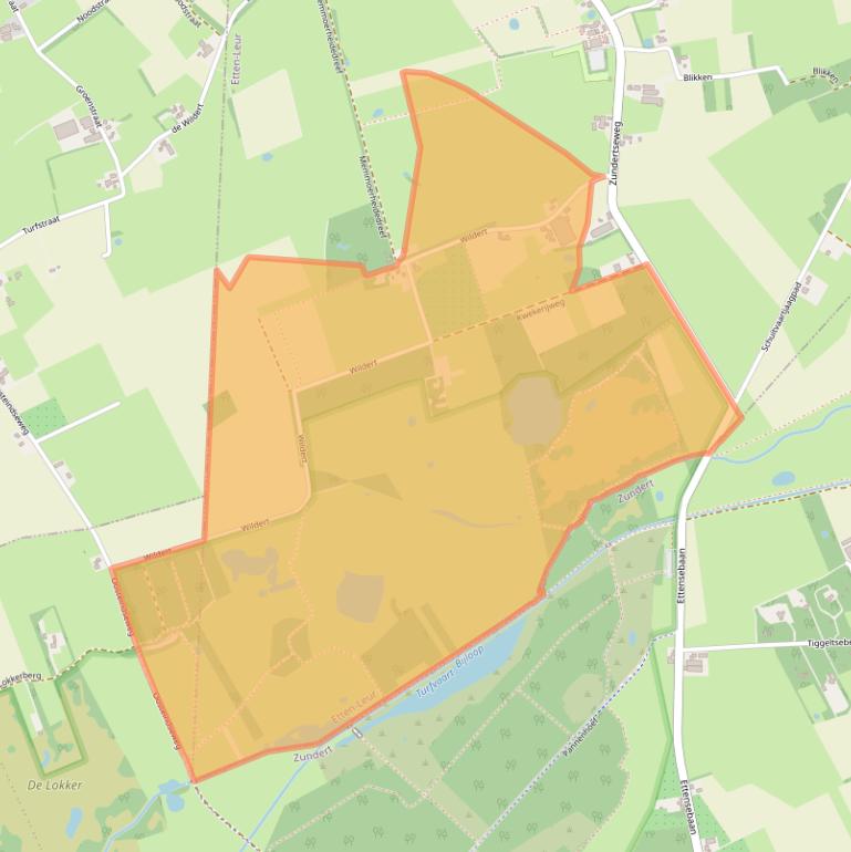 Kaart van postcodegebied 4876NR.