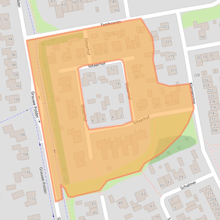 Kaart van postcodegebied 4876VA.