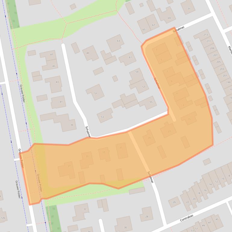 Kaart van postcodegebied 4876VC.