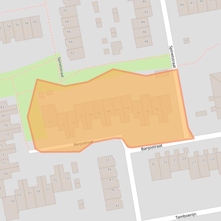 Kaart van postcodegebied 4876XL.