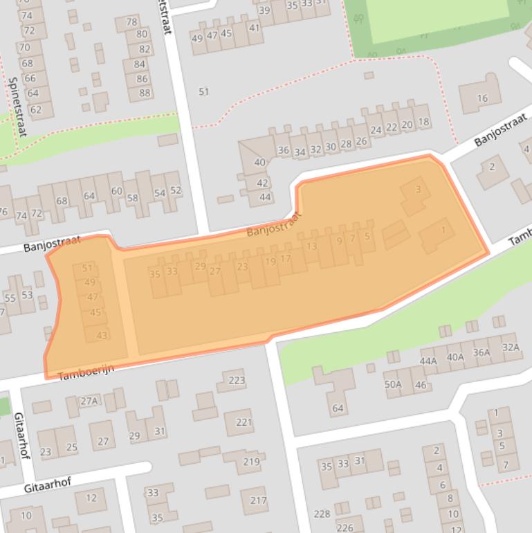 Kaart van postcodegebied 4876XM.