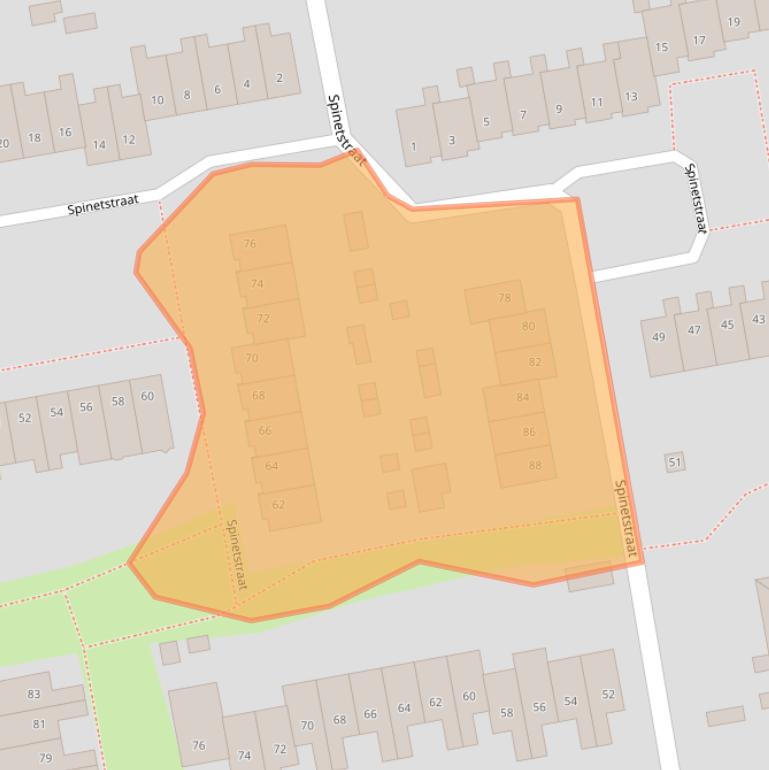 Kaart van postcodegebied 4876XT.