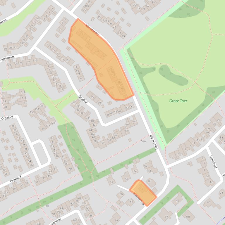 Kaart van postcodegebied 4876ZA.