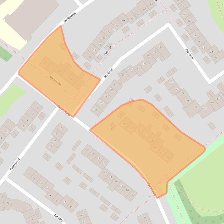Kaart van postcodegebied 4876ZB.