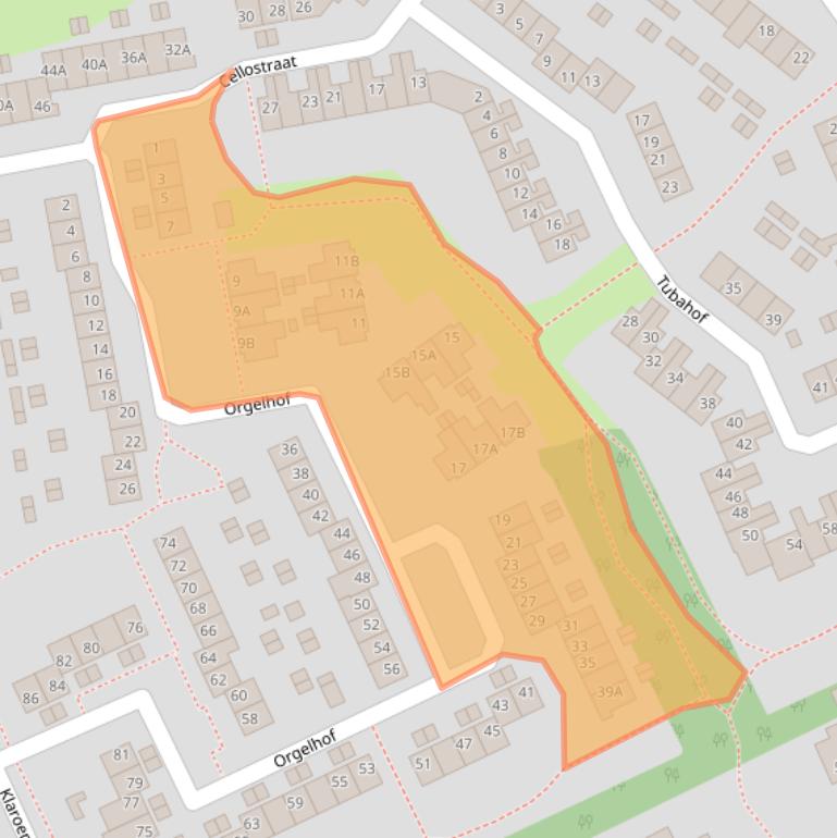 Kaart van postcodegebied 4876ZG.