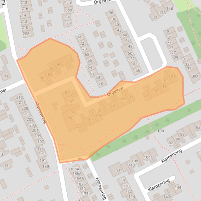 Kaart van postcodegebied 4876ZH.