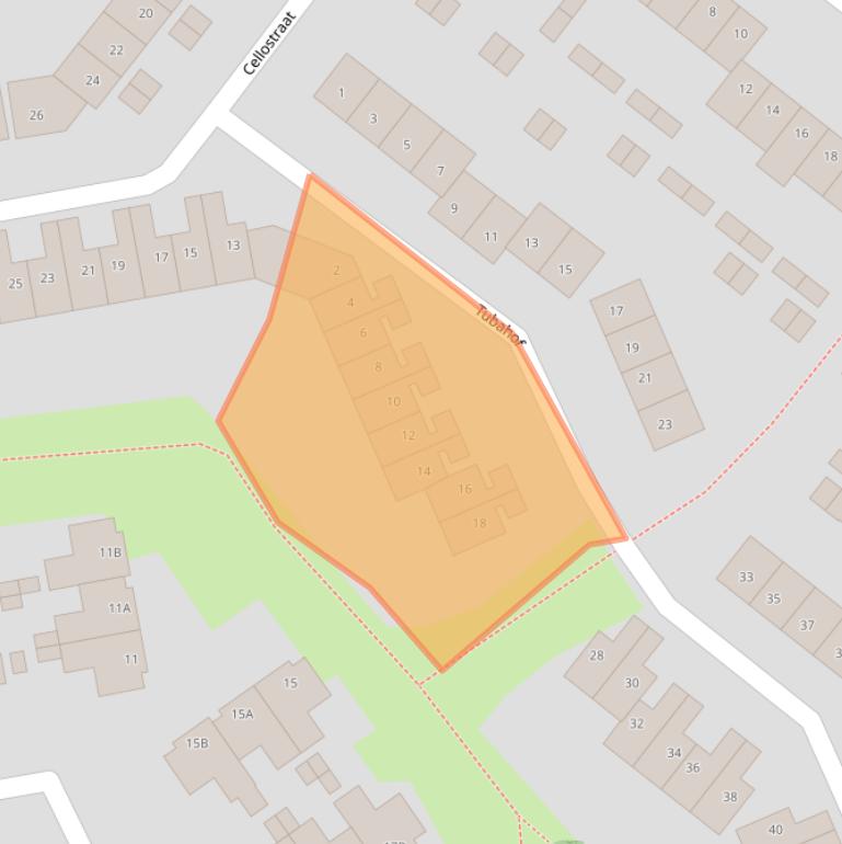 Kaart van postcodegebied 4876ZP.
